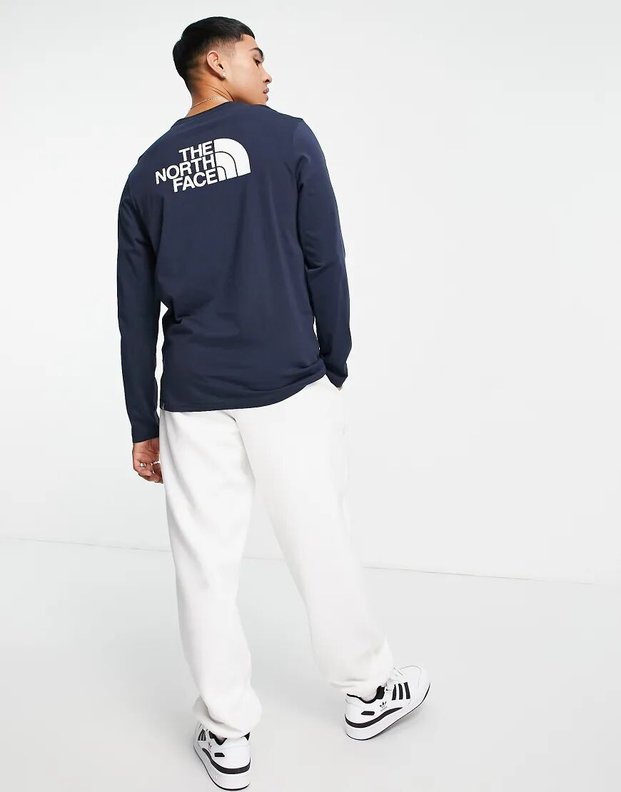 The North Face Easy long sleeve t-shirt in navy  Navy