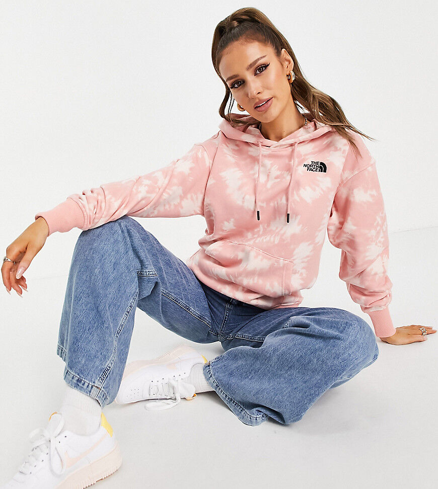 The North Face Essential hoodie in pink tie dye Exclusive at ASOS-Neutral  Neutral
