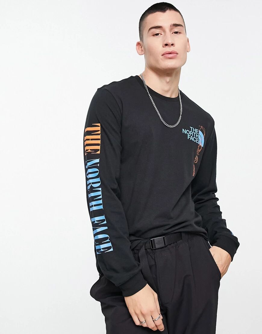 The North Face Expedition Graphic long sleeve t-shirt in black  Black