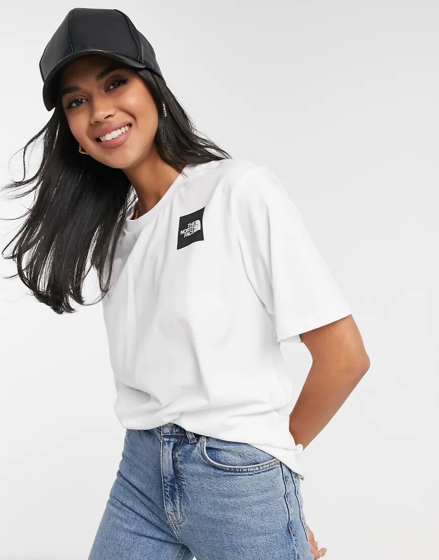 The North Face Fine boyfriend t-shirt in white  White