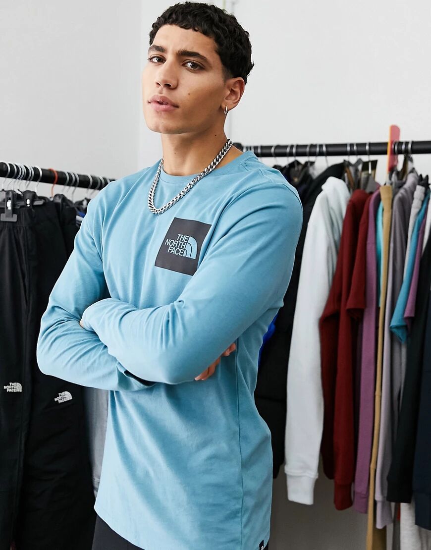 The North Face Fine long sleeve t-shirt in blue  Blue