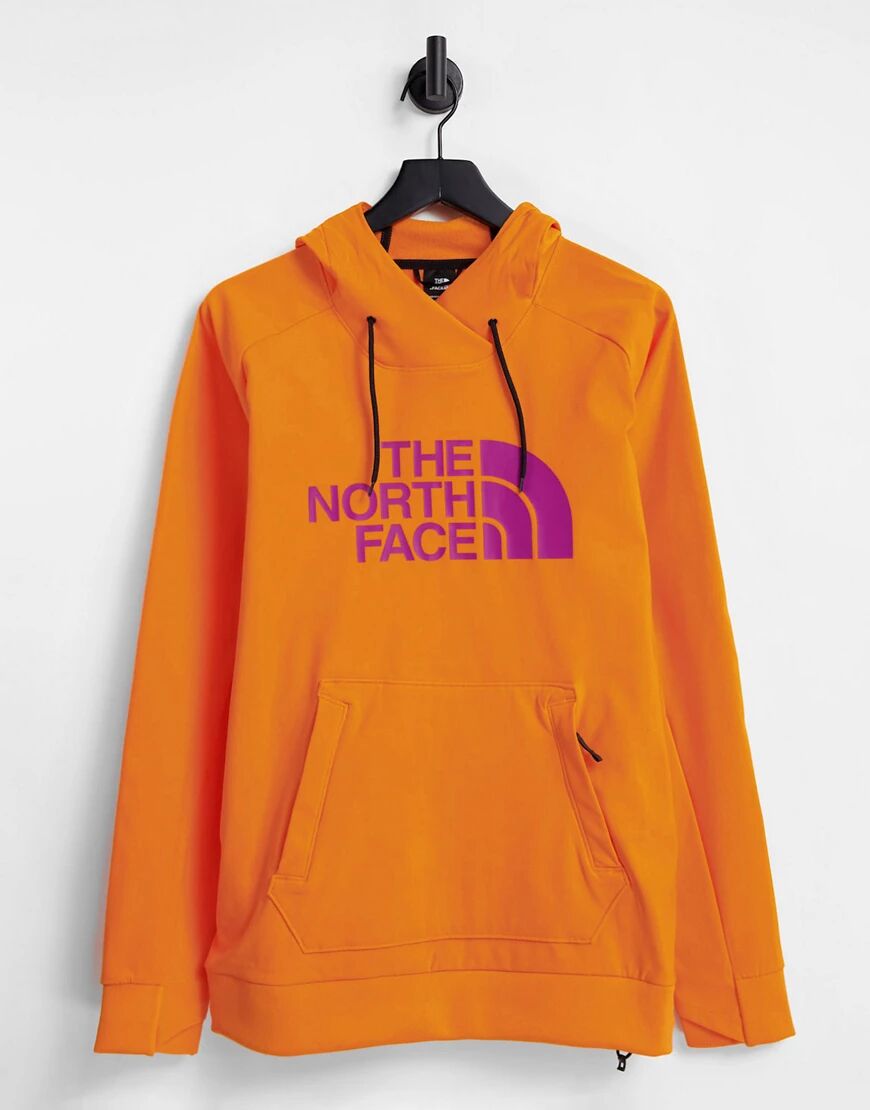 The North Face Teckno Logo hoodie in orange  Orange