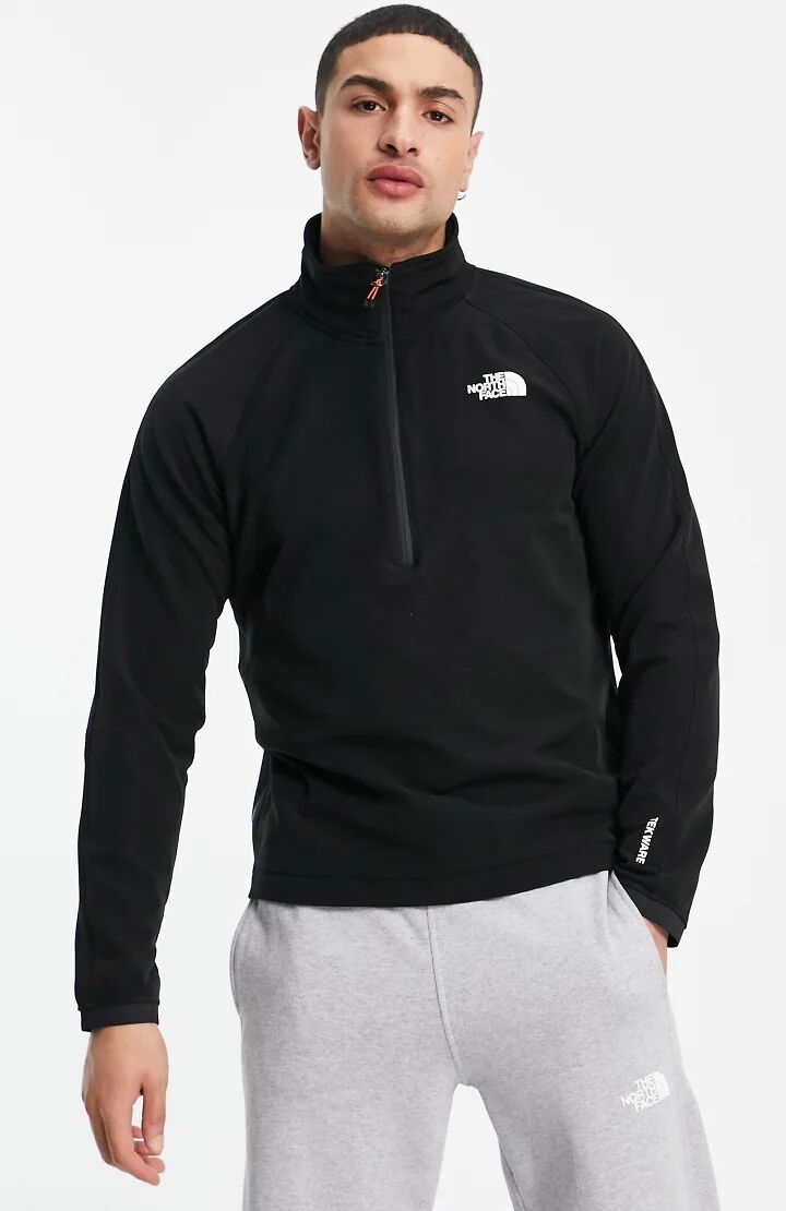 The North Face Tekware 1/4 zip fleece in black  Black