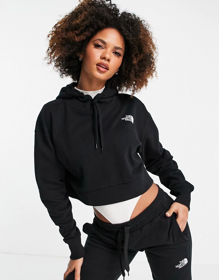The North Face Trend cropped hoodie in black  Black