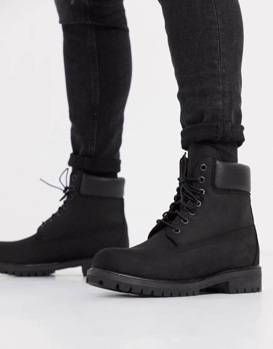 Timberland 6 inch premium boots in black  Black