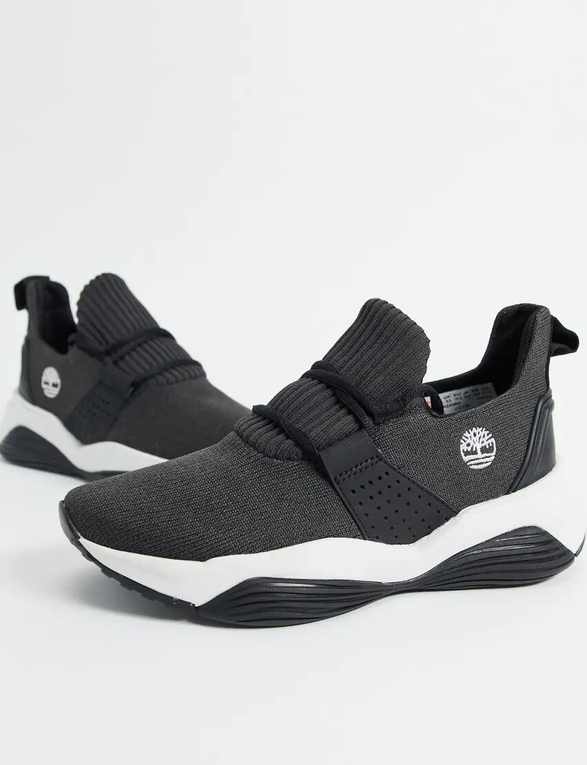 Timberland knit trainer in black  Black