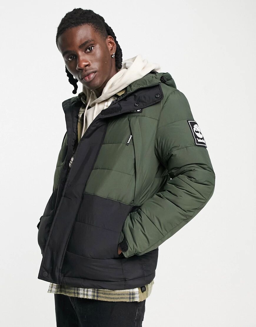 Timberland Outdoor Archive puffer jacket in dark green  Green
