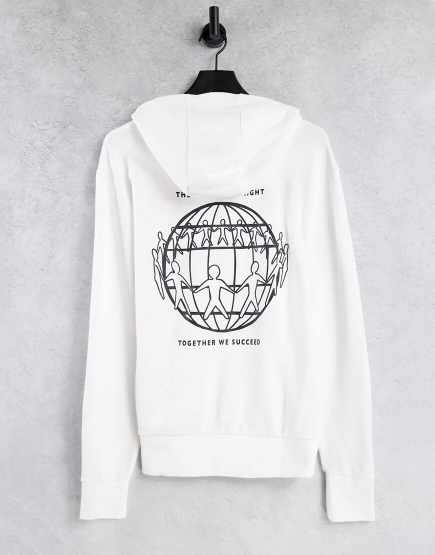 Tommy Hilfiger One Planet capsule unisex back print hoodie in white  White