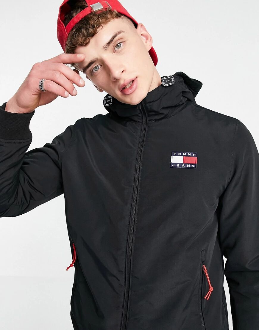 Tommy Jeans padded nylon jacket in black  Black