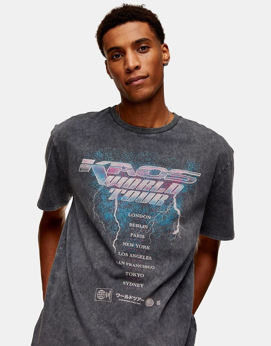 Topman band t-shirt in black  Black