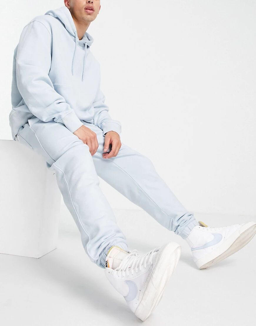 Topman co-ord jogger in bleach washed blue  Blue