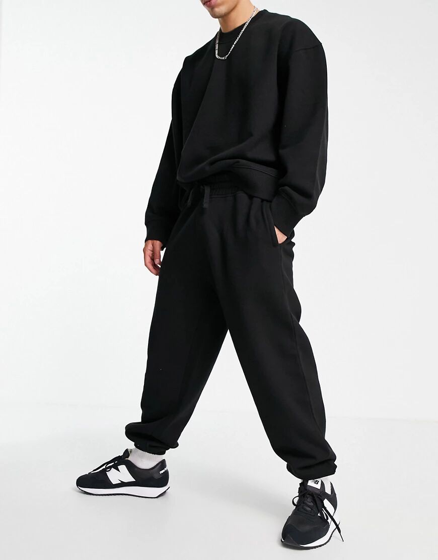 Topman co-ord oversized joggers in black  Black