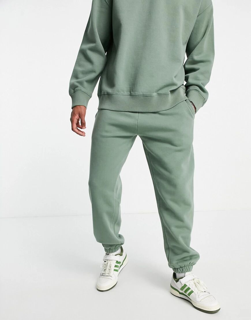 Topman co-ord oversized joggers in green  Green