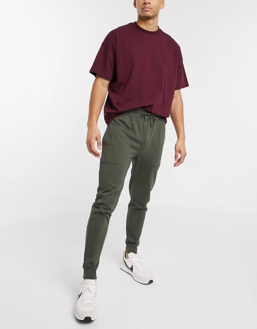 Topman joggers in khaki-Green  Green