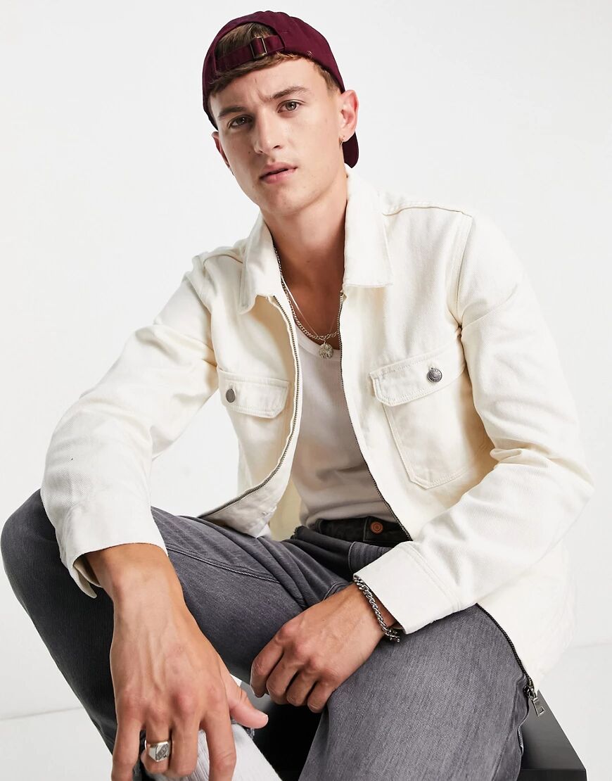 Topman zip through jacket-Neutral  Neutral