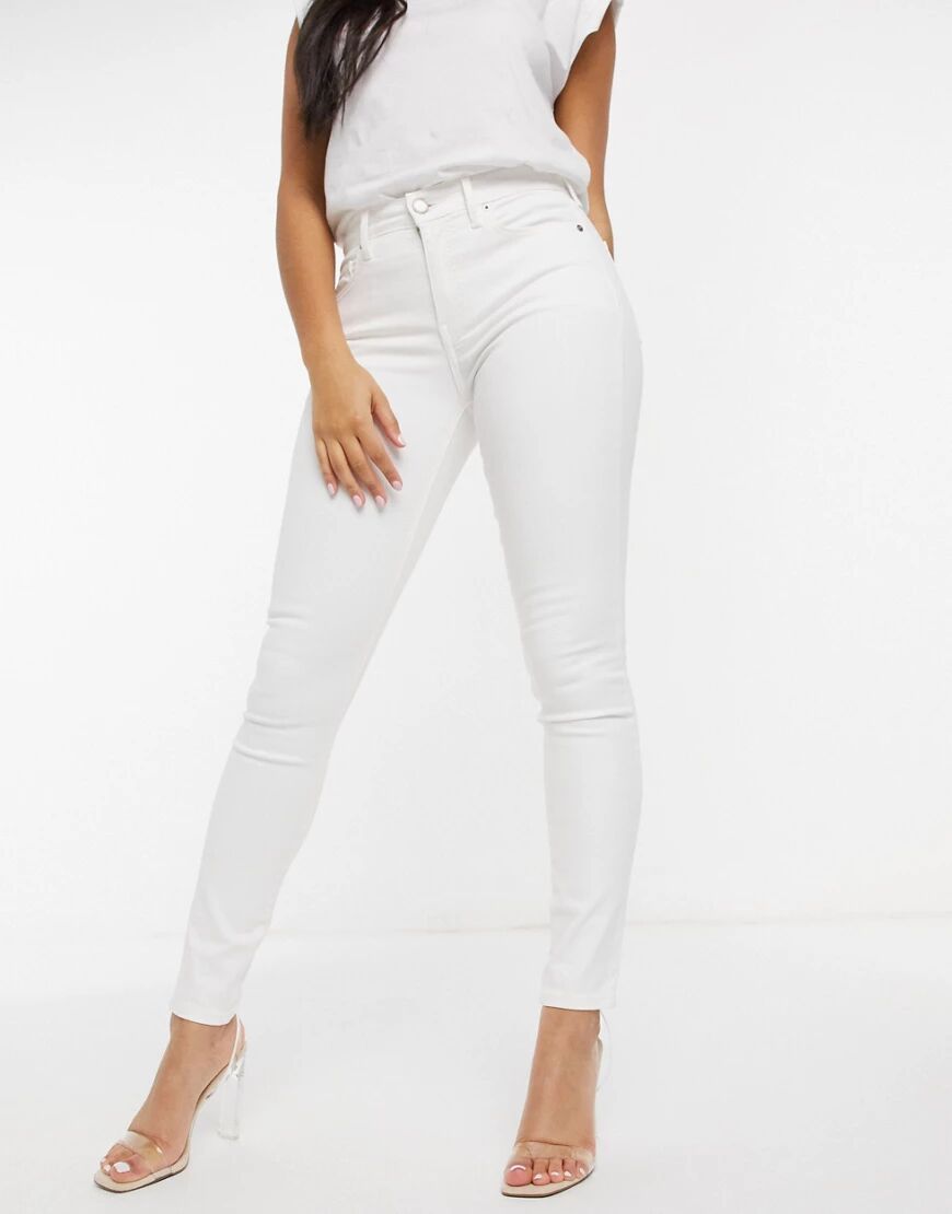 True Religion Halle highrise skinny jeans in white  White