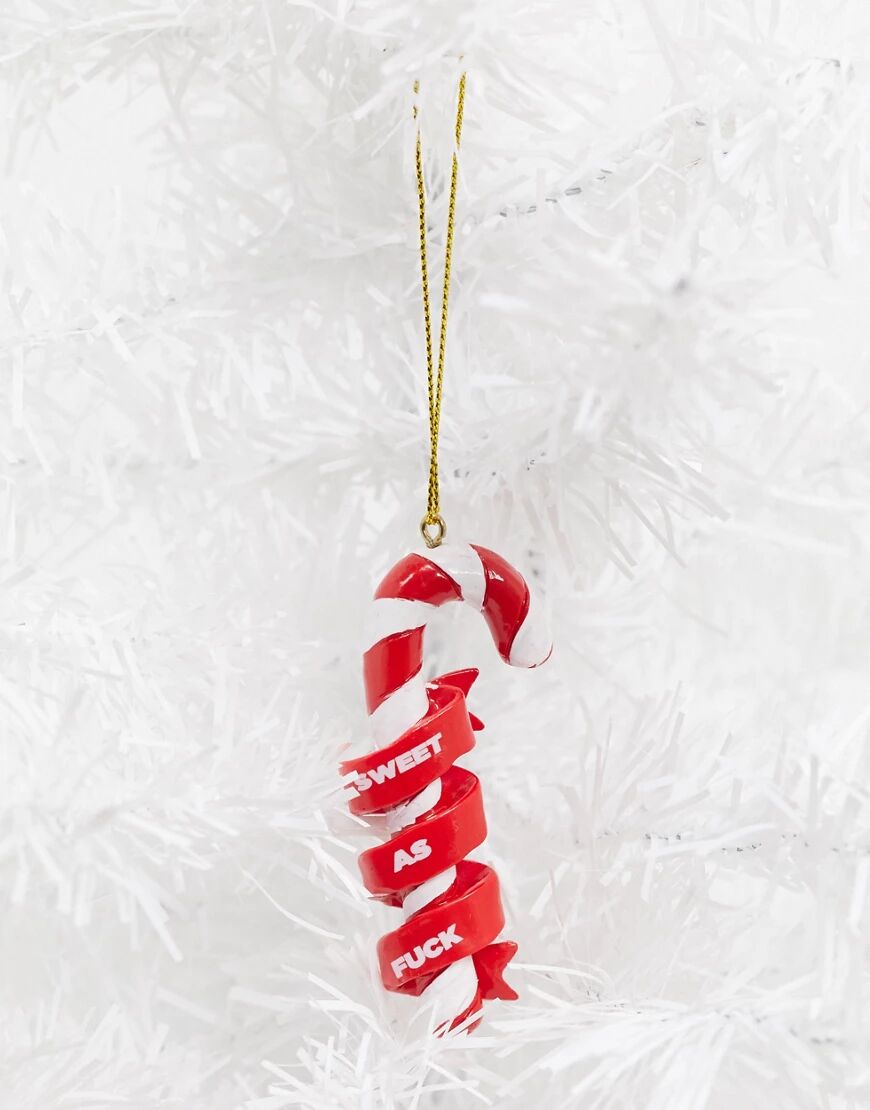 Typo Christmas decoration with 'sweet as f' slogan-Multi  Multi