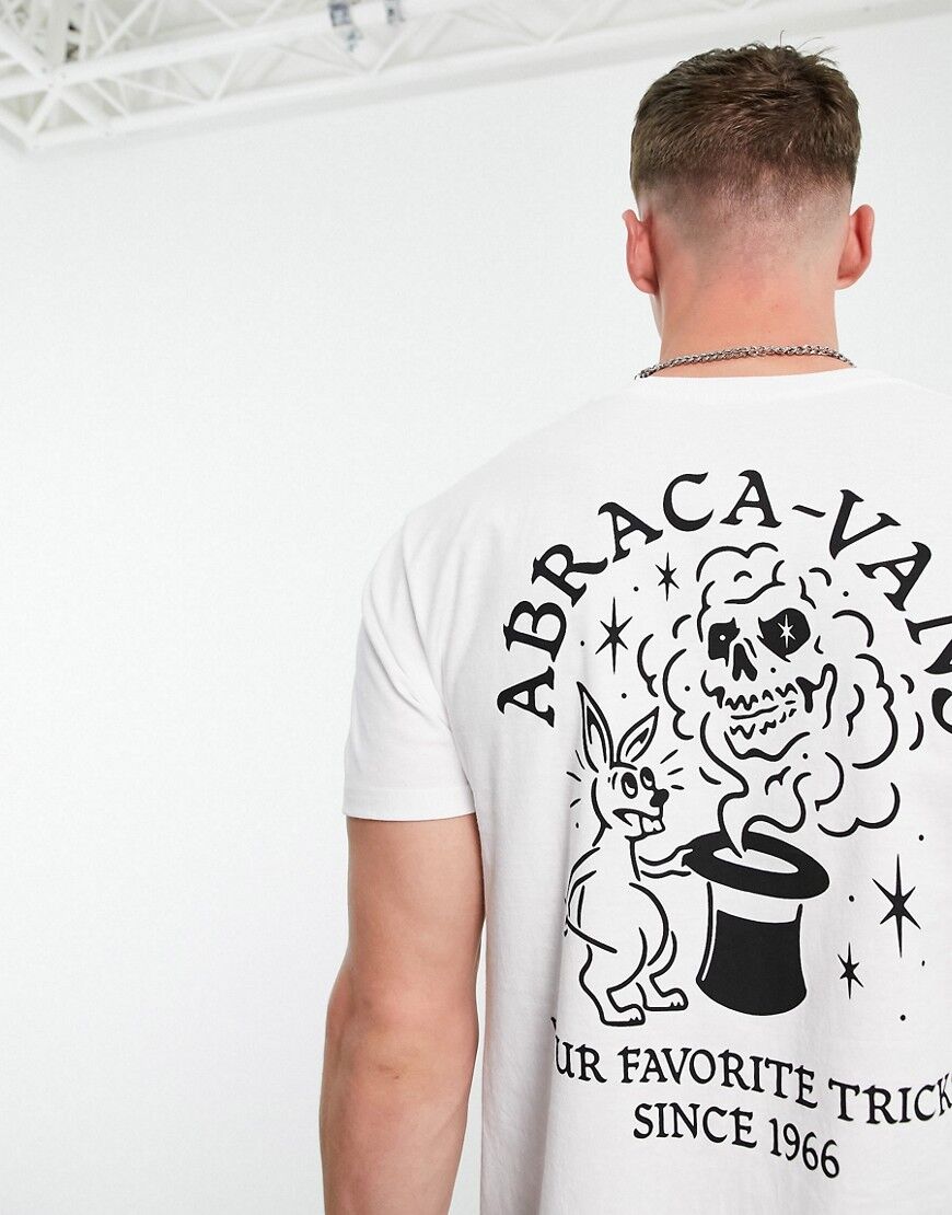 Vans Abracavans back print t-shirt in white  White