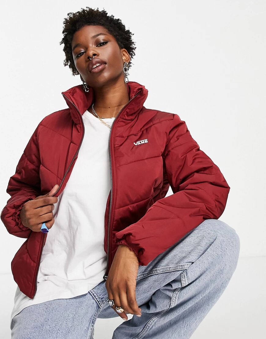 Vans Foundry V MTE puffer jacket in burgundy-Red  Red