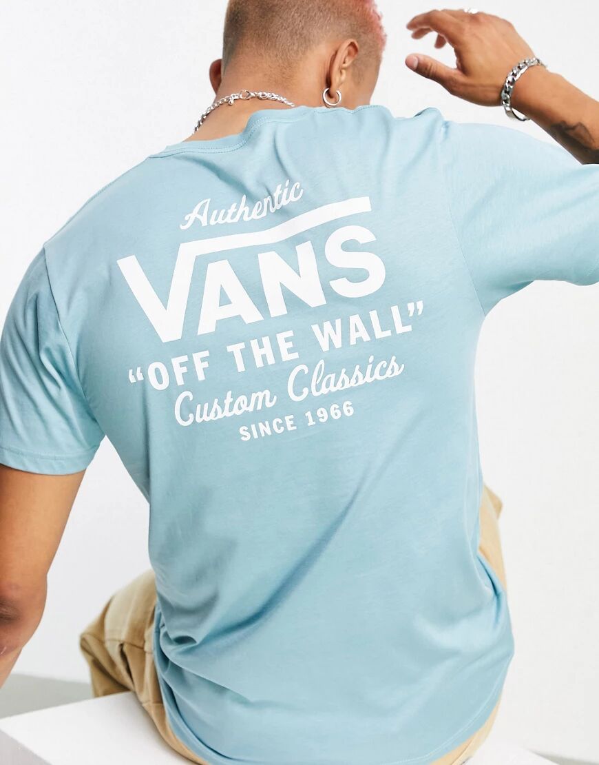 Vans Holder Street II back print t-shirt in blue  Blue