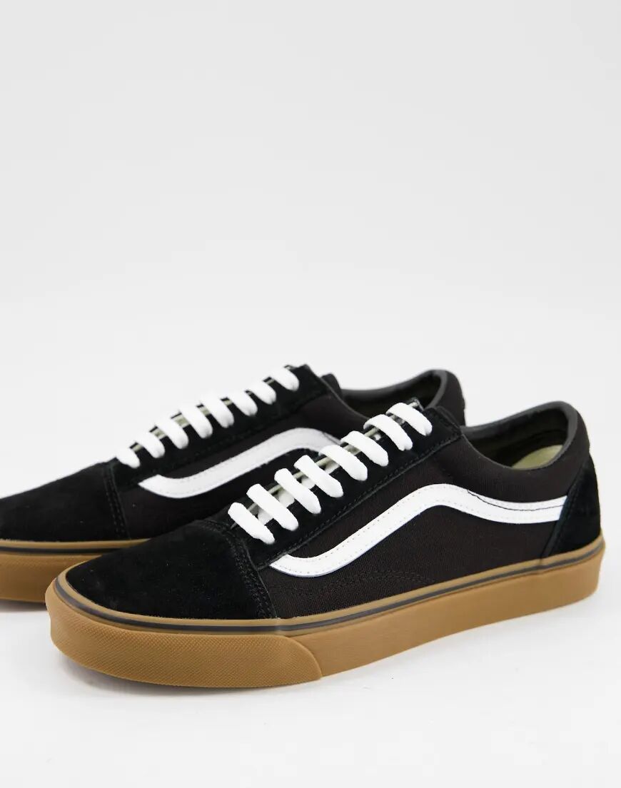 Vans Old Skool Gumsole trainers in black and white  Black