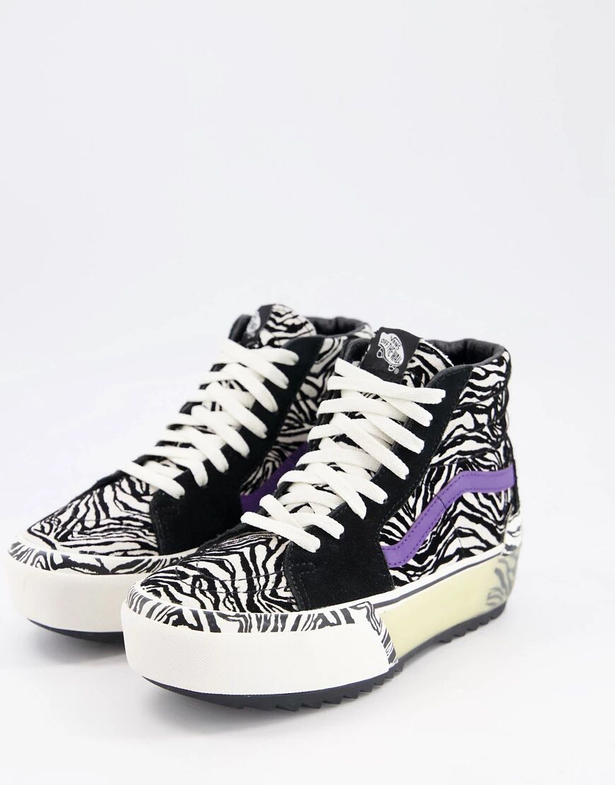 Vans Sk8-Hi Stacked trainers in zebra print-Multi  Multi