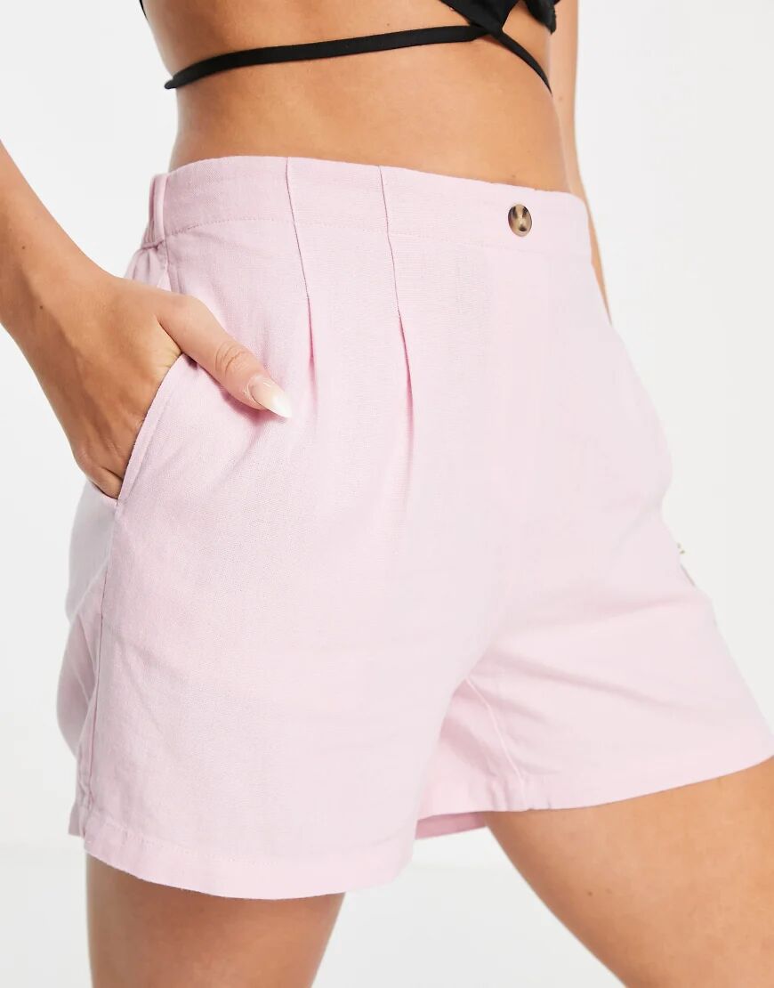 Vero Moda high waisted tailored shorts co-ord in pink  Pink