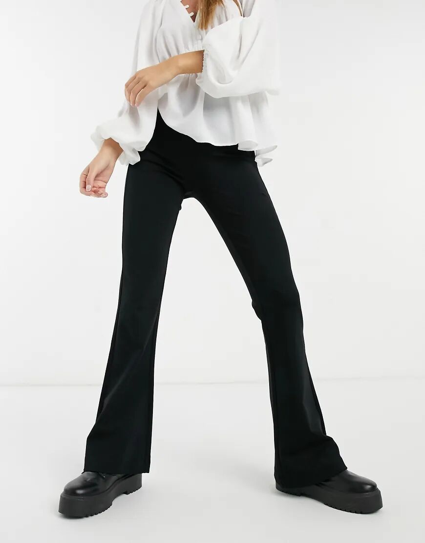 Vero Moda jersey flares with high waist in black  Black