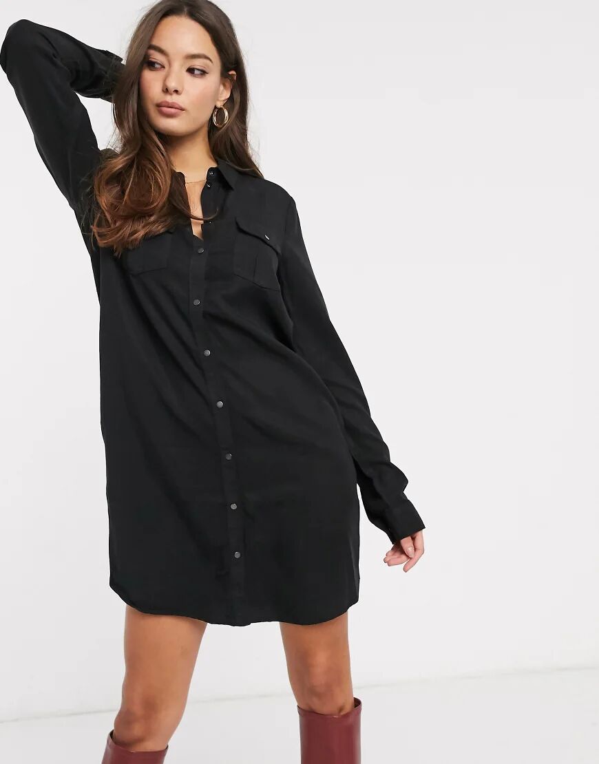 Vero Moda shirt dress in black  Black