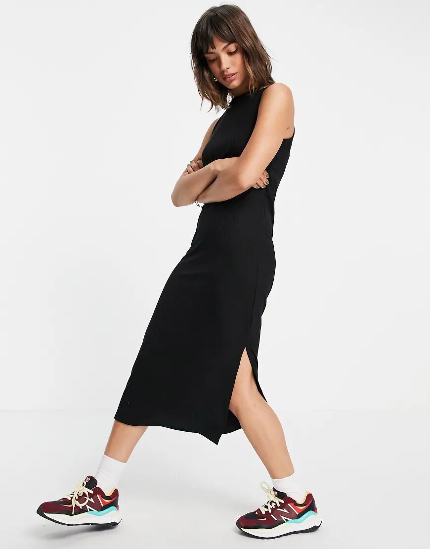 Vero Moda sleeveless midi t-shirt dress in black  Black