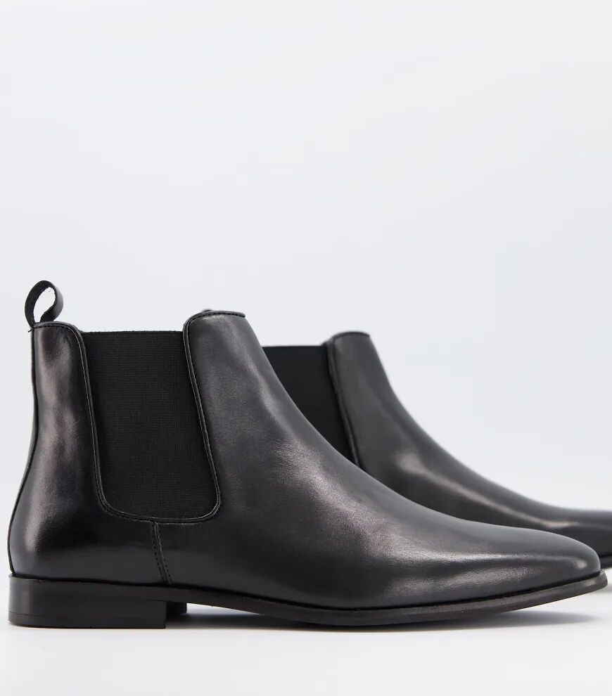 Walk London alfie chelsea boots in black leather  Black