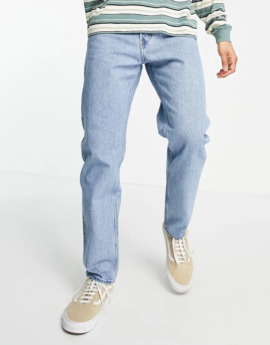 Weekday barrel jeans in pen blue  Blue