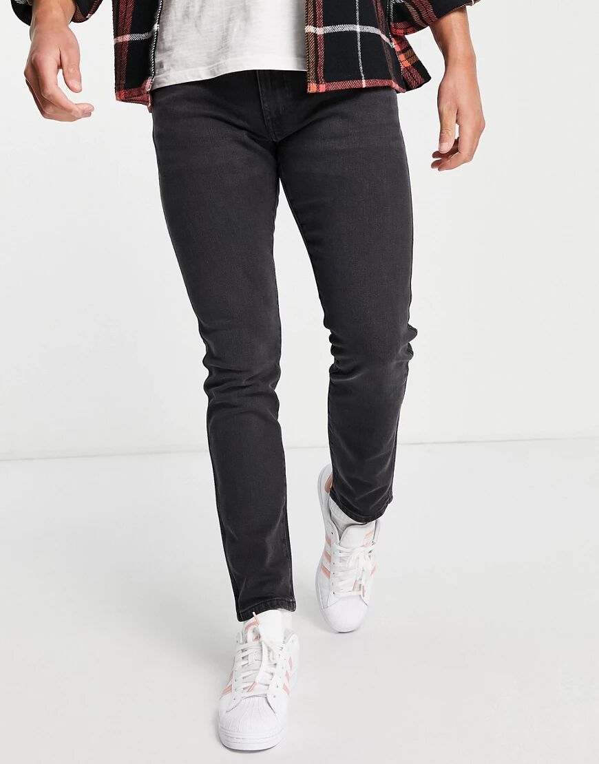 Wrangler Larston slim fit jeans-Black  Black