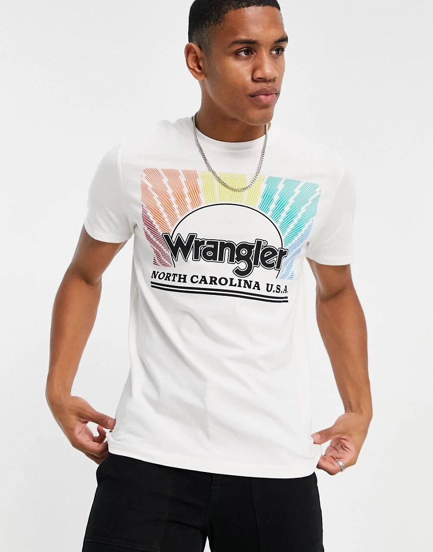 Wrangler rainbow logo t-shirt-White  White