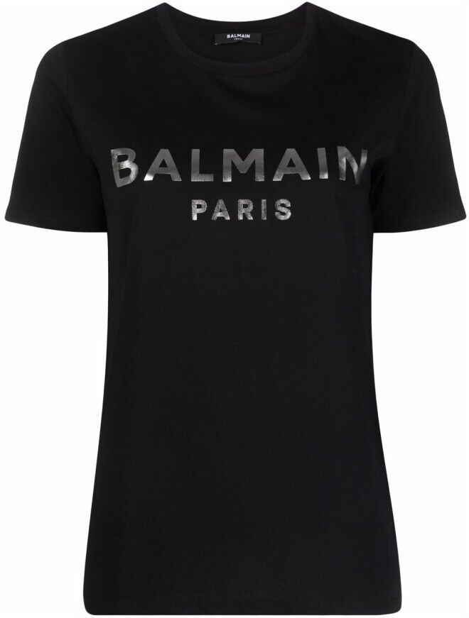 Balmain Logo-print Short-sleeve T-shirt Sort Female