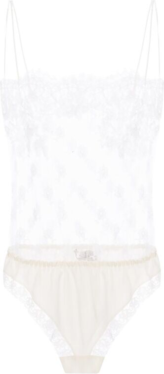 Stella Mccartney Lace Bodysuit Hvit Female