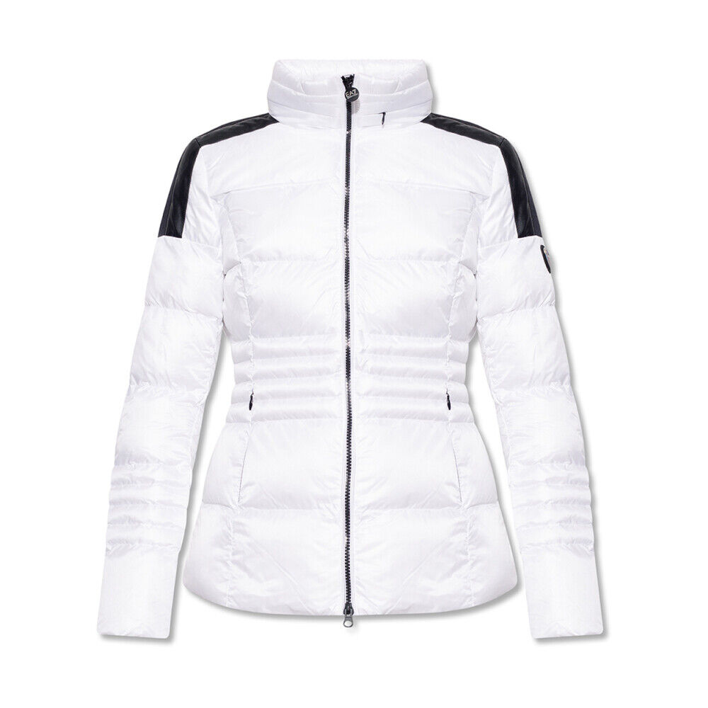 Emporio Armani EA7 Jacket with standing collar Hvit Female