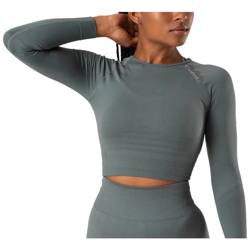 ICANIWILL Define Seamless Ls Crop Top Women's Grønn