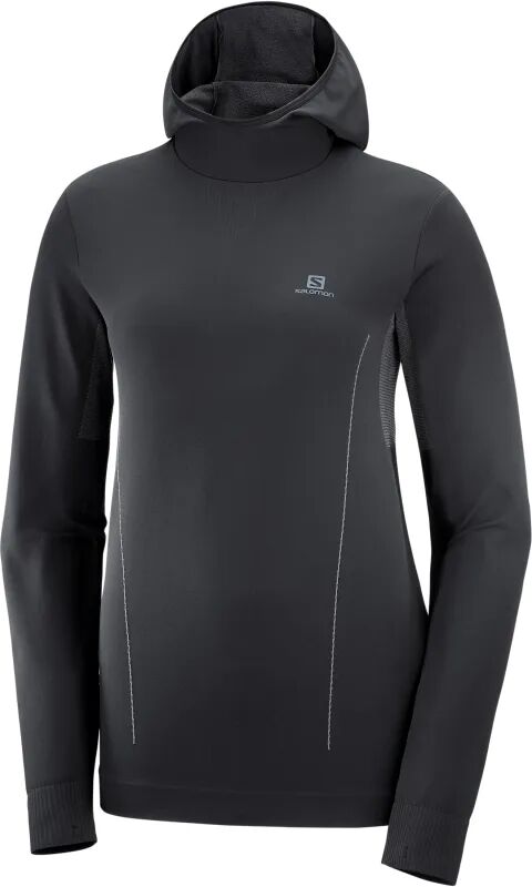 Salomon Women's Essential Seamless Hoodie Sort