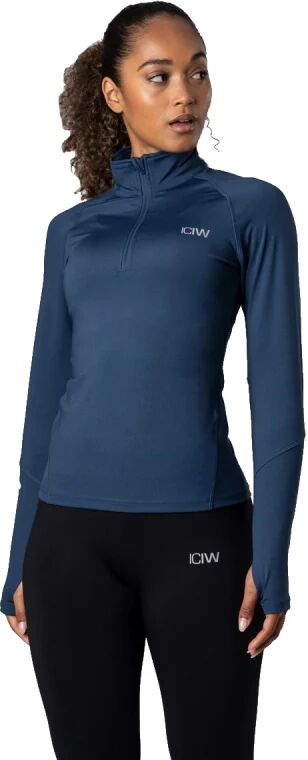 ICANIWILL Women's Everyday Long Sleeve 1/4 Zipper Blå