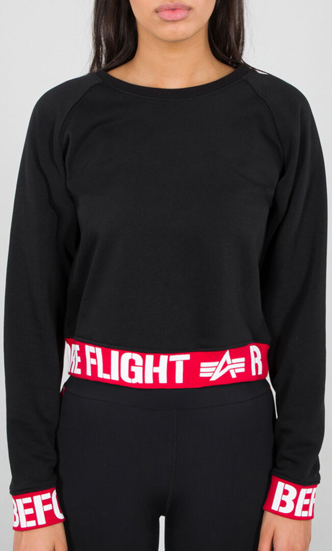 Alpha Industries RBF Cropped Damer Pullover M Svart