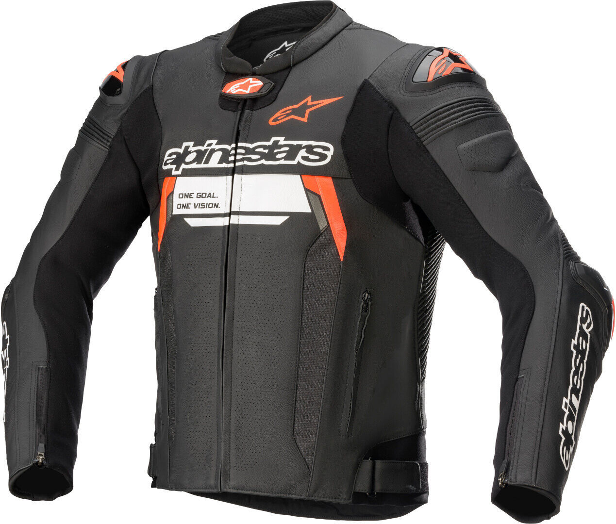 Alpinestars Missile V2 Ignition Motorsykkel skinnjakke 48 Svart Rød