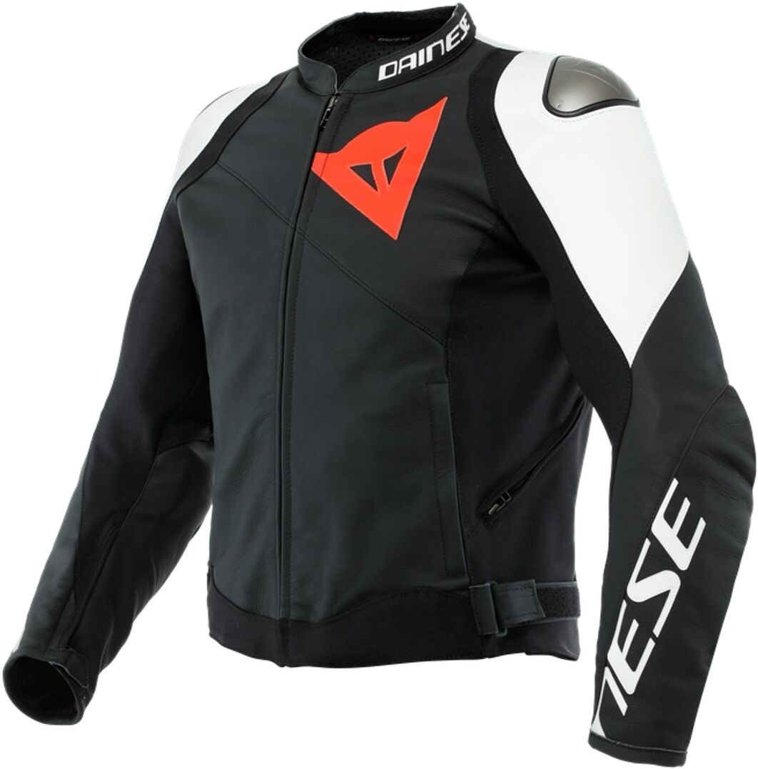 Dainese Sportiva Motorsykkel skinnjakke 50 Svart Hvit