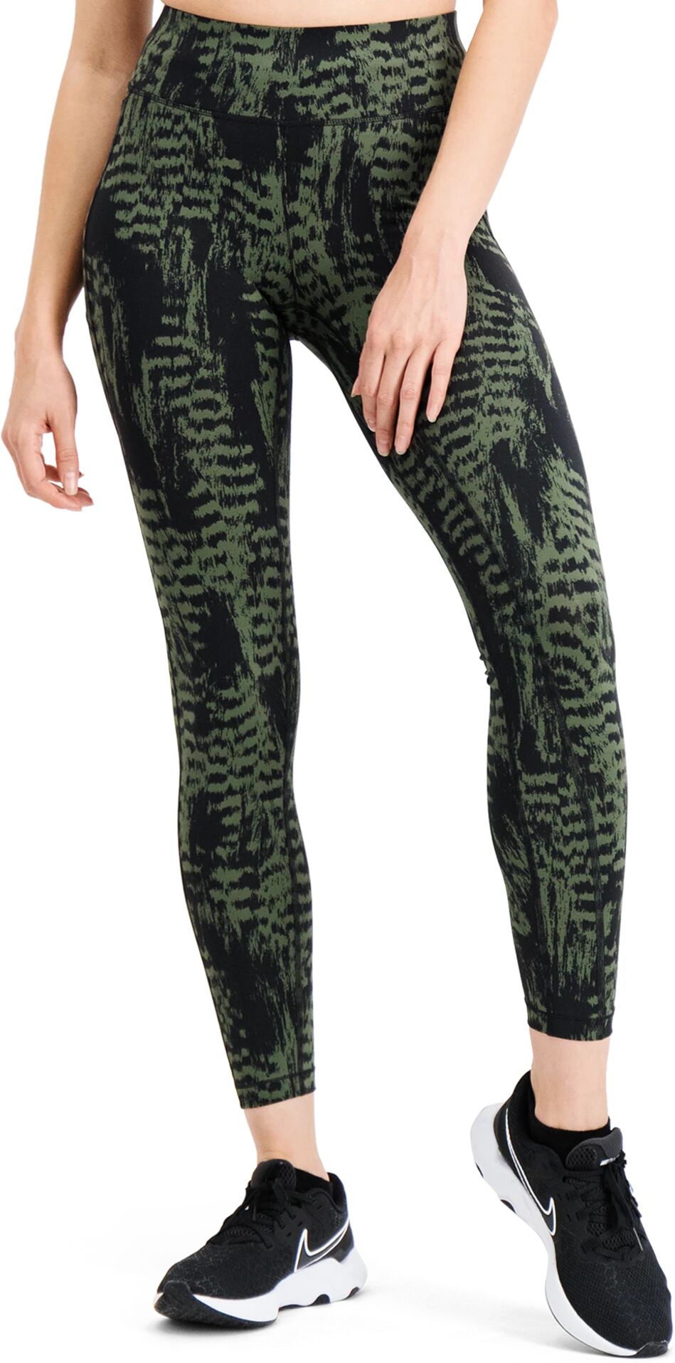 Casall Iconic Printed 7/8 Tights, treningstights dame 38 Survive Dk Green