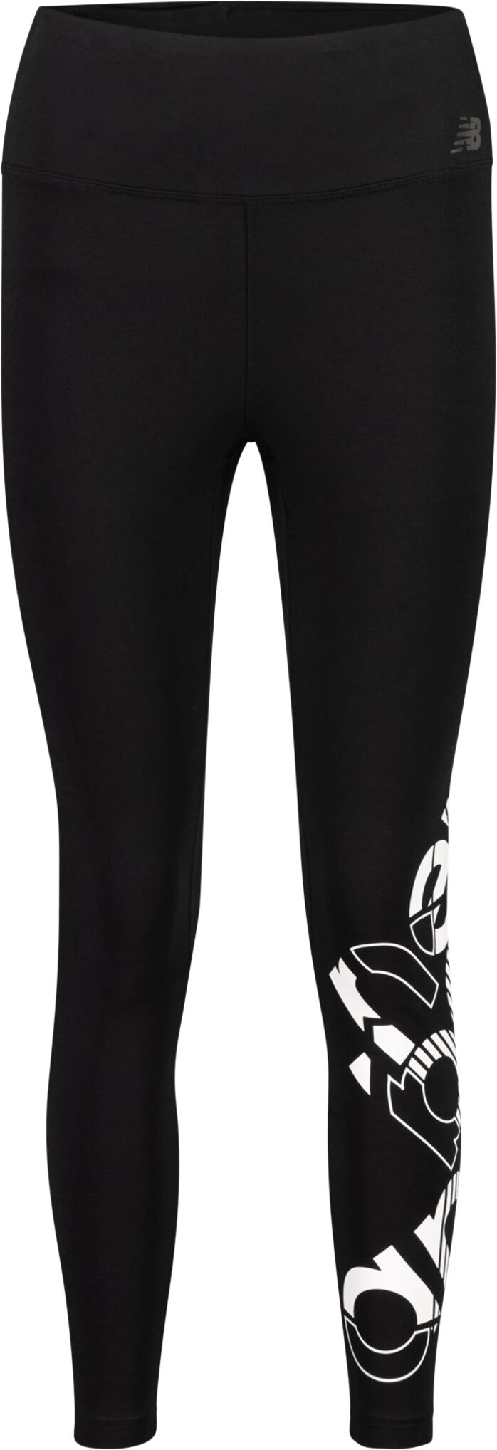 New Balance Relentless Highrise Graphic Tight, treningstights dame XS BLACK/WHITE