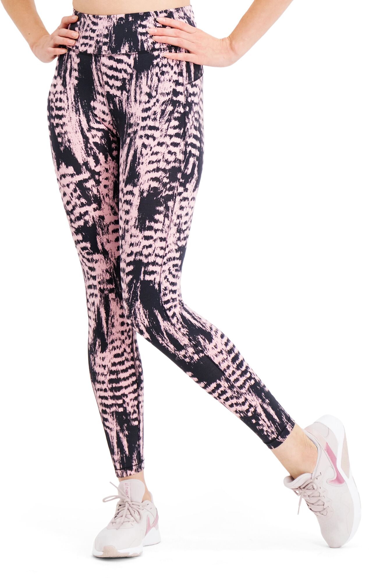 Casall Iconic Printed 7/8 Tights, treningstights dame 36 Survive Pink