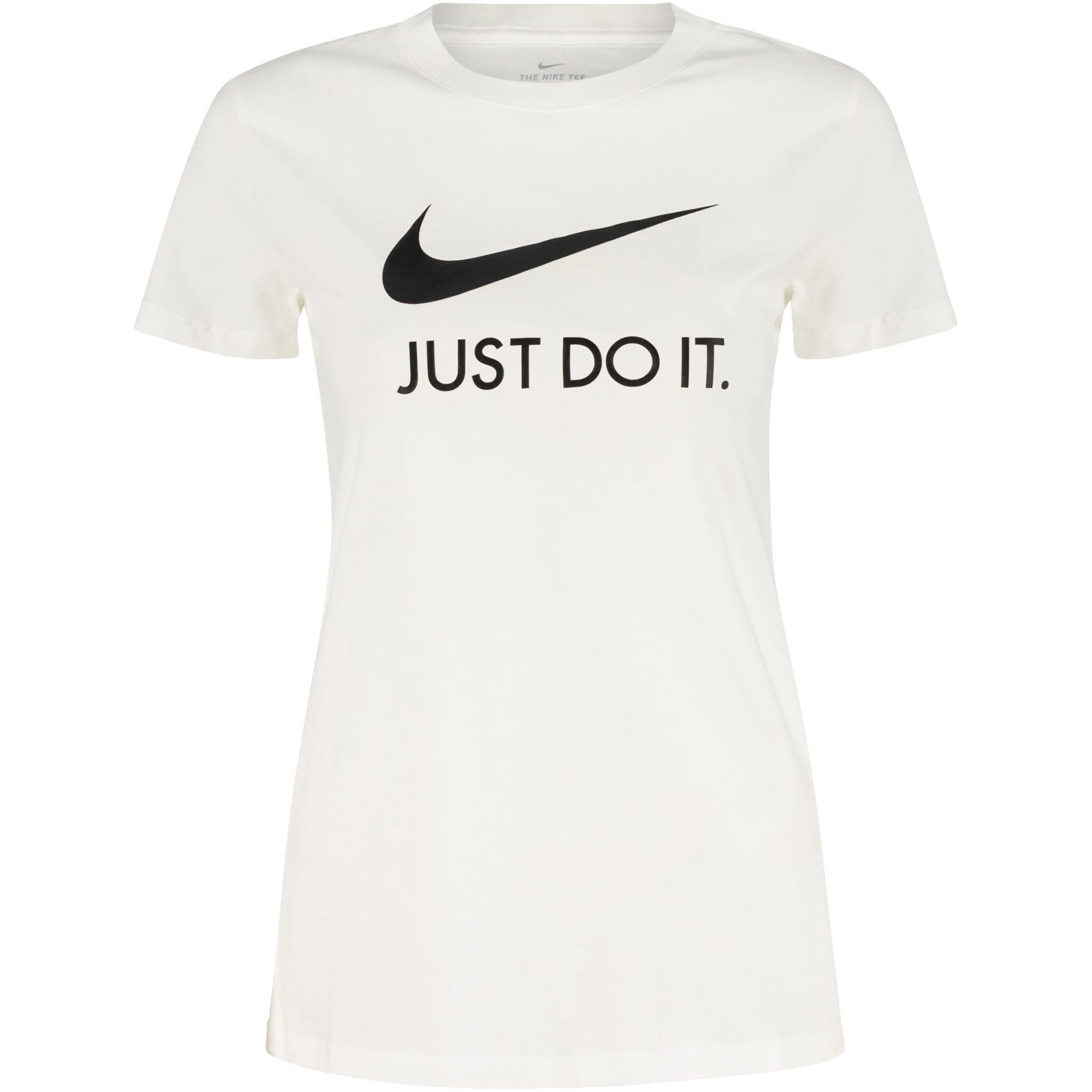 Nike Just Do It tee Slim , t-skjorte dame L WHITE/BLACK