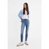 Stradivarius 1400 Jeansy skinny fit z normalnym stanem  Denimowy średni Dark Blue 38 female