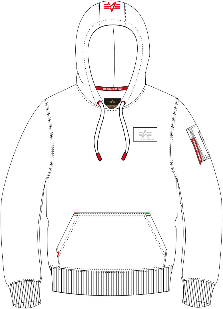 Alpha Industries Safety Line Hoodiebiały