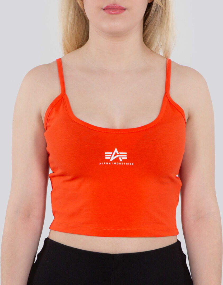 Alpha Industries Basic Crop Sl Damski Toppomarańczowy